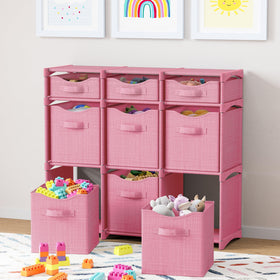NEATERIZE large cubes pink, versatile storage for bulk items and display.