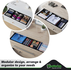 NEATERIZE multi-room storage in drawers helps keep spaces tidy.