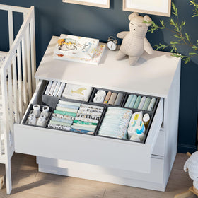NEATERIZE sock and underwear drawer organizers in dark grey for daily outfits