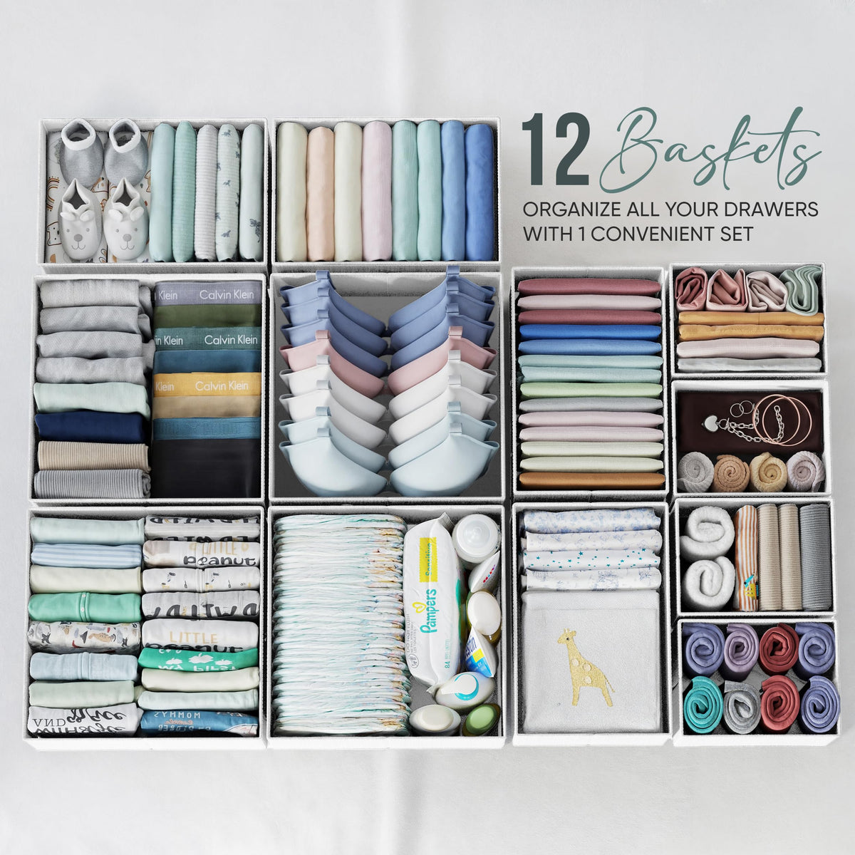 NEATERIZE sock and underwear organizer drawer simplifies daily dressing