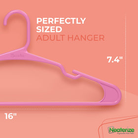 NEATERIZE space-saving hanger with a slim profile for compact closets.
