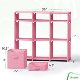 NEATERIZE storage cabinet pink, sturdy base for folded clothes and accessories.