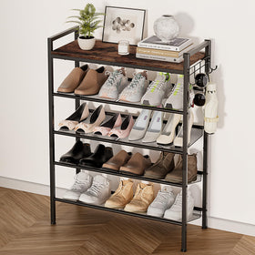 neatevday 5-tier shoe rack assembly demonstrates easy setup for an organized entryway.