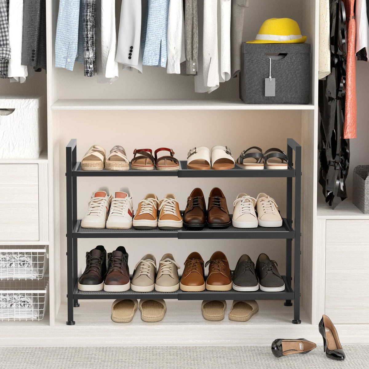 neatevday versatile storage fits sneakers, boots, and flats