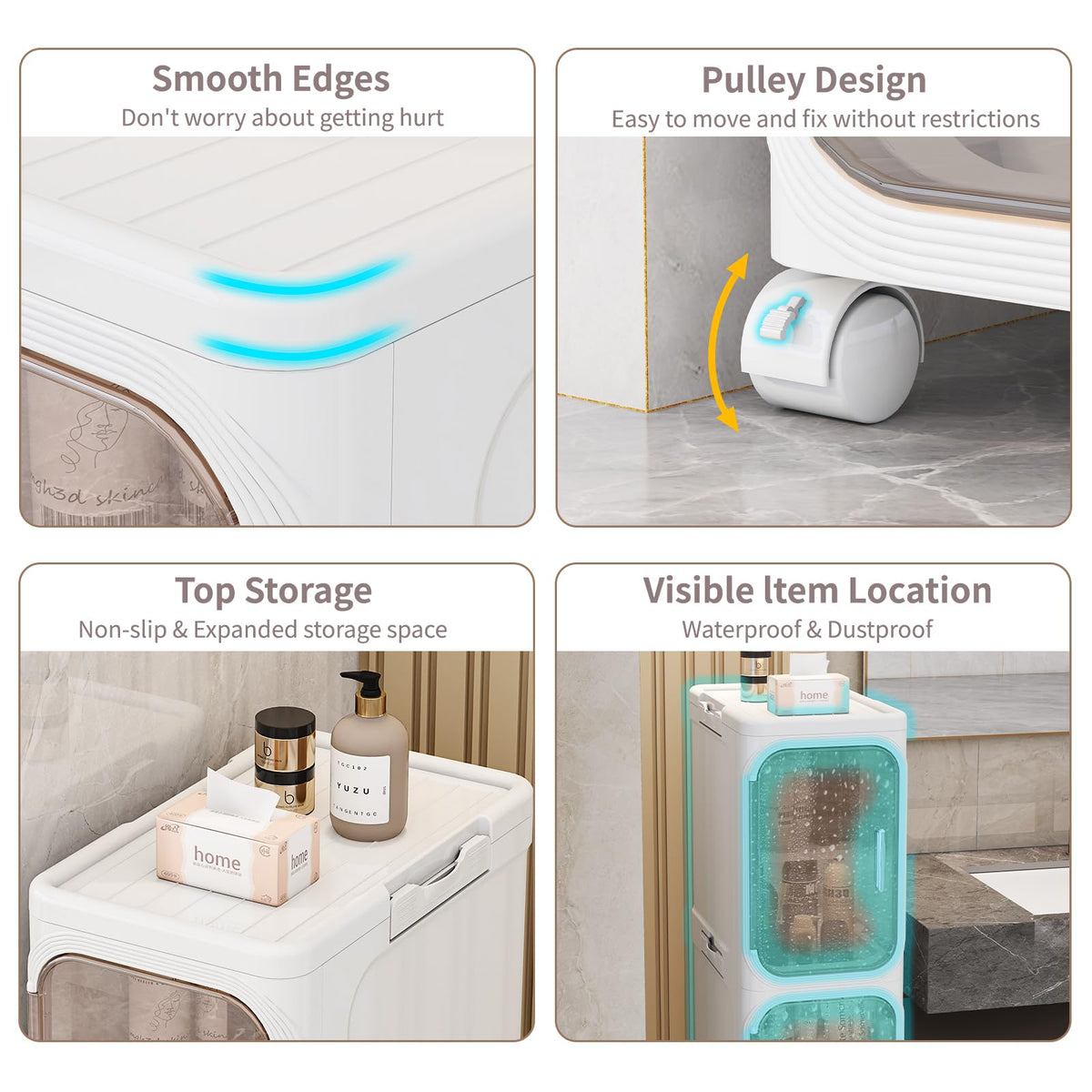 Neathub foldable cabinet closed demonstrates portability for renters.