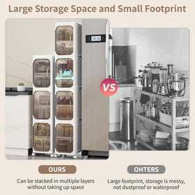 Neathub versatile storage shown in kitchen and laundry.