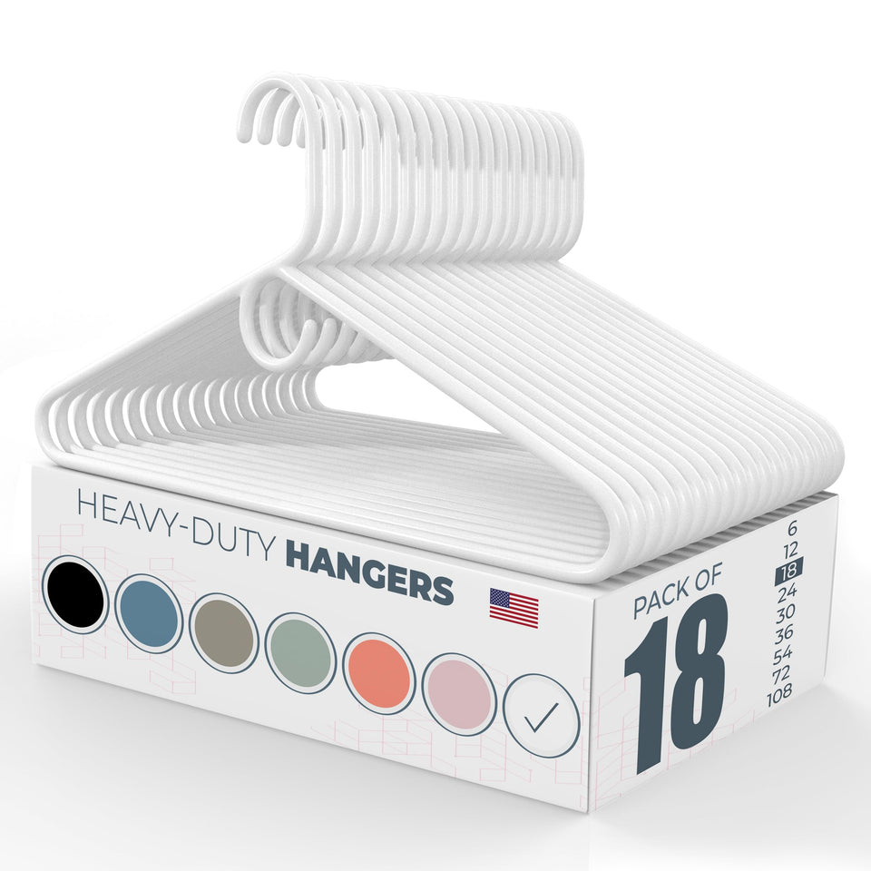 Neaties heavy-duty hangers 18-pack front view for organized closets.