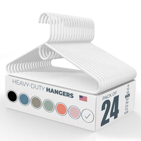 Neaties heavy-duty hanger showing 8 lb capacity for sturdy garments