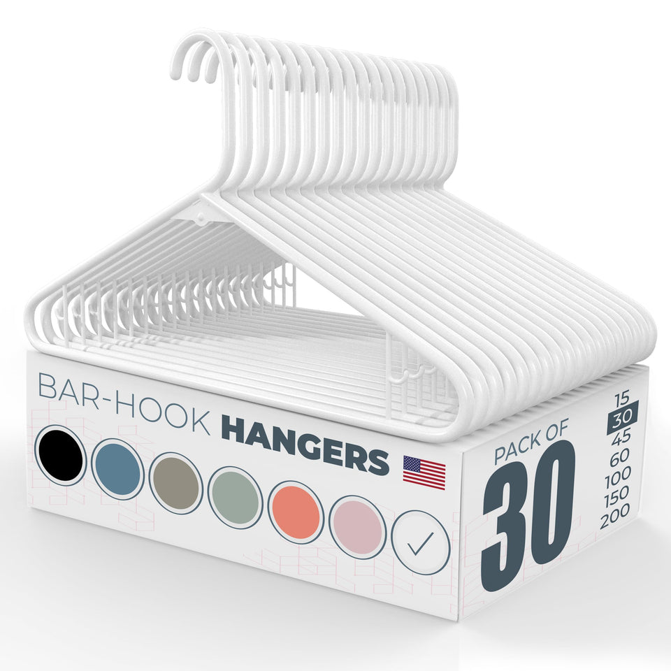 Neaties plastic hanger with strap hooks holding a dress, snag-free design protects fabrics