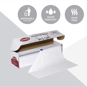 Neatiffy white disposable cover adds a clean backdrop for weddings and banquets.