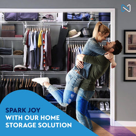 Neatly Made closet organization in action creates a tidy, accessible wardrobe.