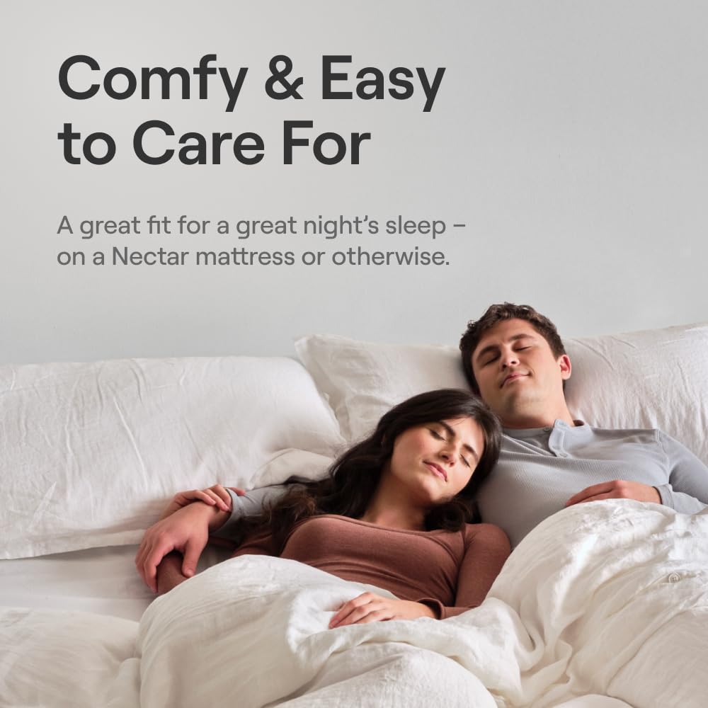 Nectar Tri-Comfort pillow pictured on a neat bed for everyday use.