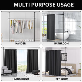 NECVHA Room Divider Rod, 45-lb capacity supports heavy drapes without sagging.