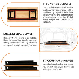 Need folding desk in a dorm room showcasing its compact footprint.