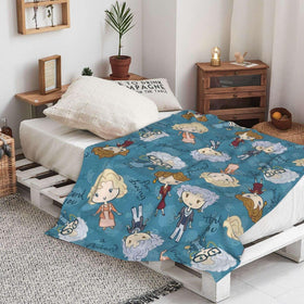 Neeparper Golden Girls blanket during movie night for ambiance