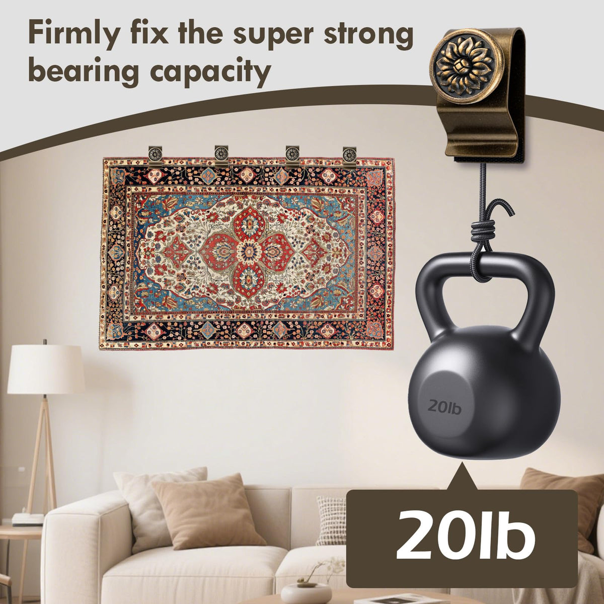 neezim multi-style tapestry hangers bronze blend with decor.