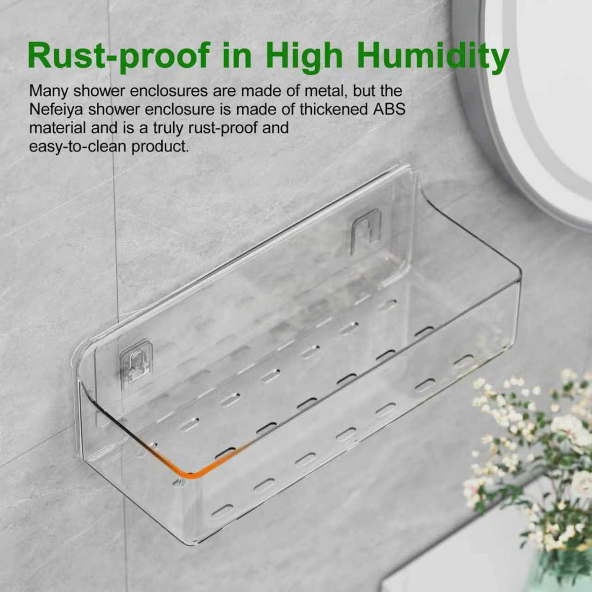 Nefeiya shampoo and conditioner baskets fit large bottles securely