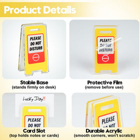 NefosLeuki acrylic desk sign durability and clear print for daily use.