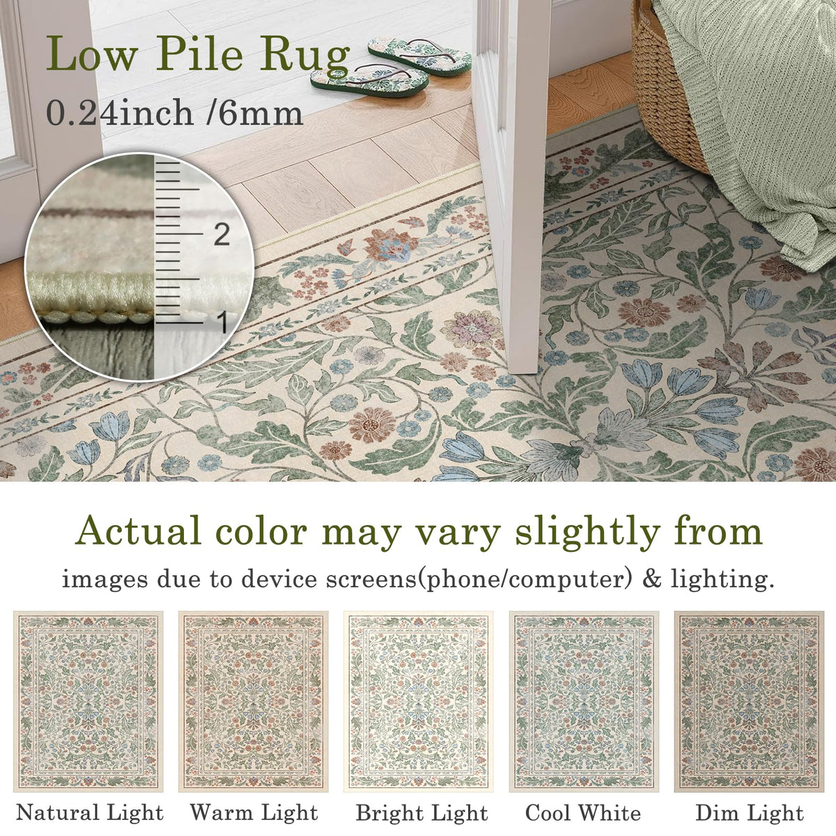 NEIGELUO versatile rug suitable for living rooms and play areas.