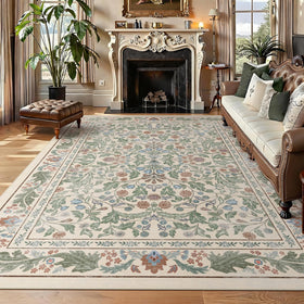 NEIGELUO ultra-soft low-pile rug delivers cozy underfoot comfort.