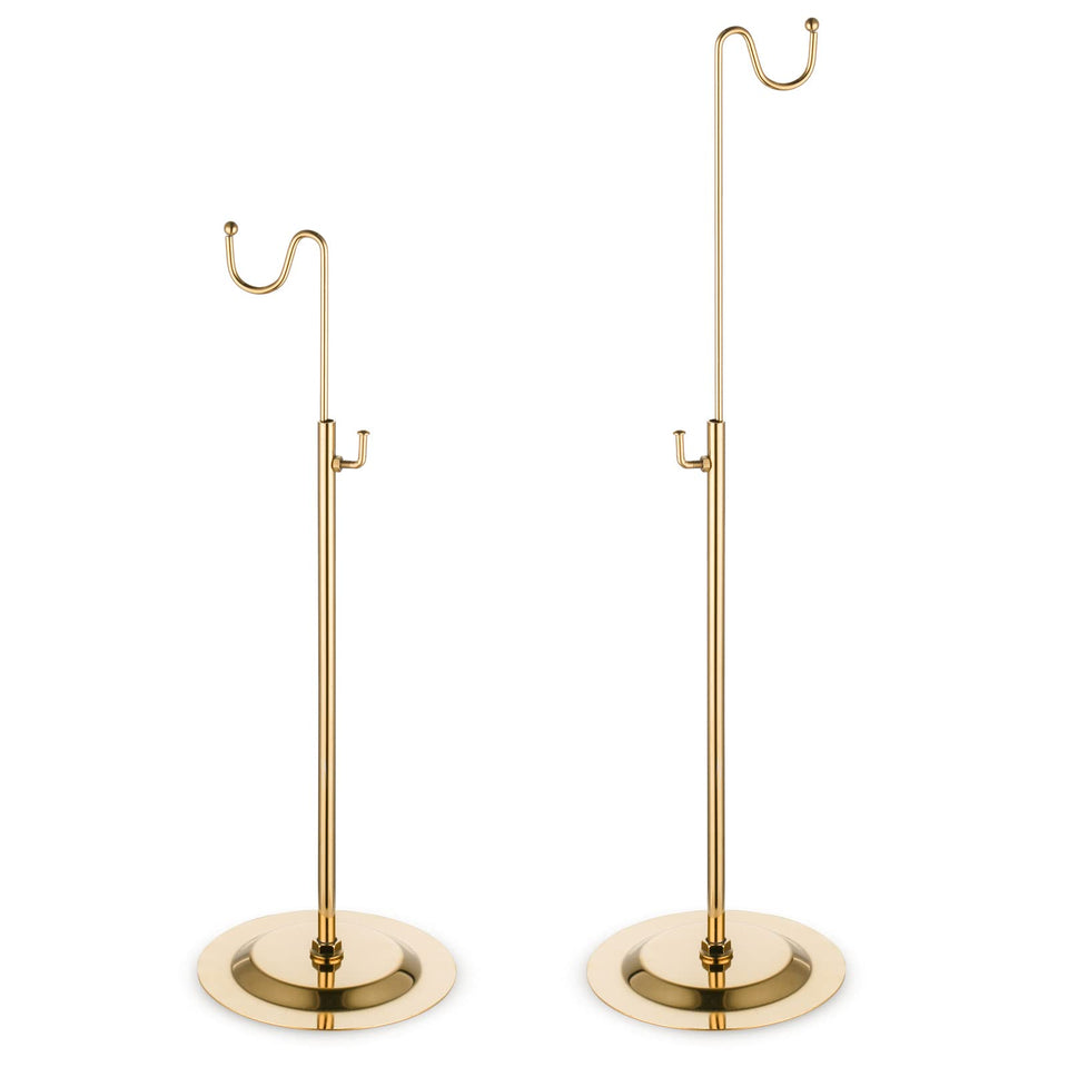 NEKLJJ gold handbag stand set 2 front view for premium retail displays.