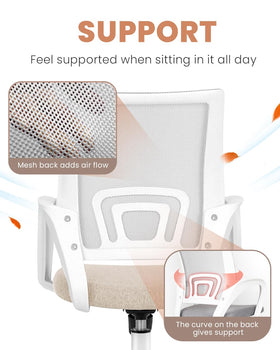 NEO CHAIR 360-degree swivel base enables flexible movement at your desk.