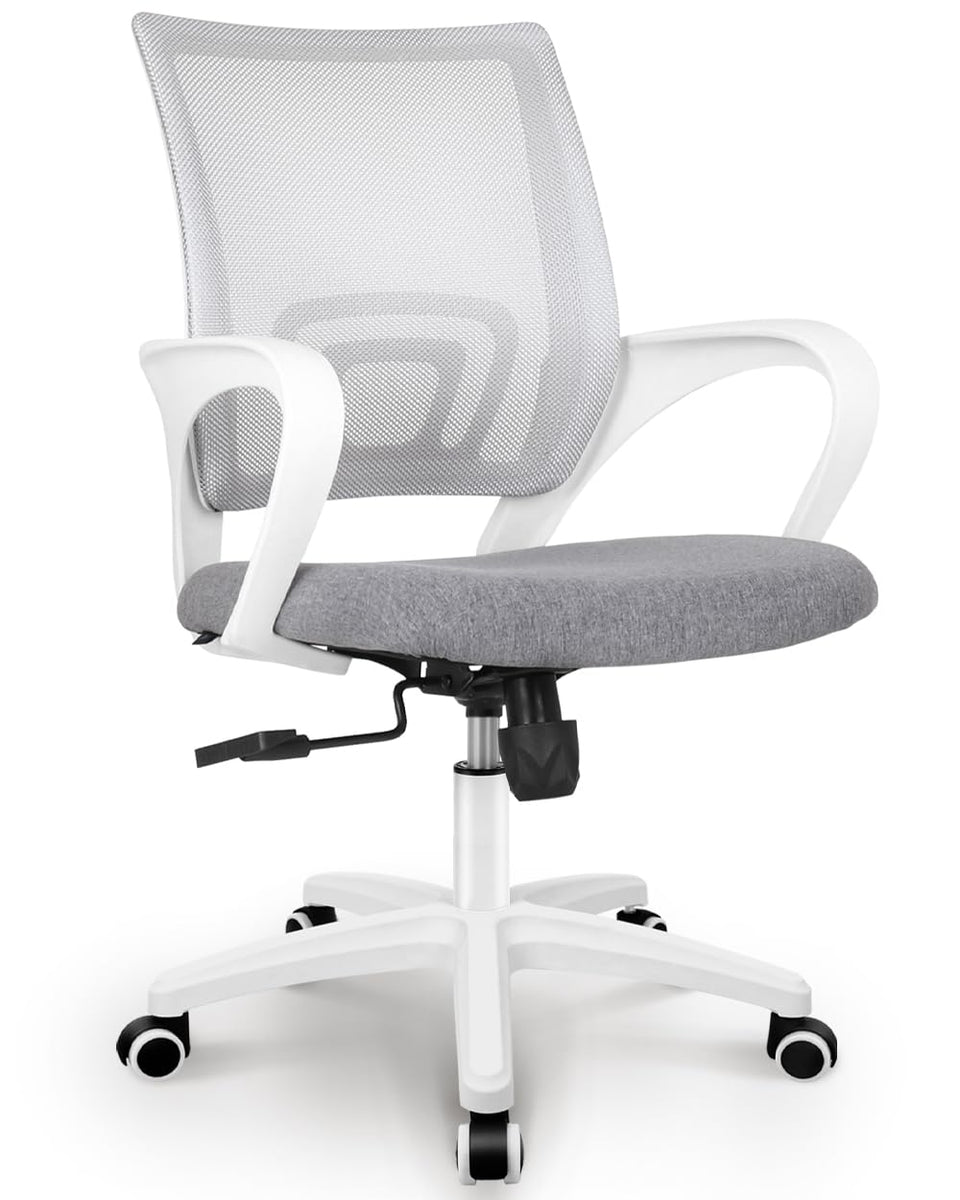 Neo Chair ergonomic mesh backrest promotes breathable comfort during long work sessions.
