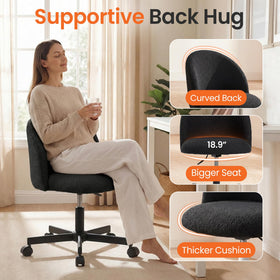 NEO CHAIR height-adjustable-office-chair showcases versatile height for desks and vanity tables.