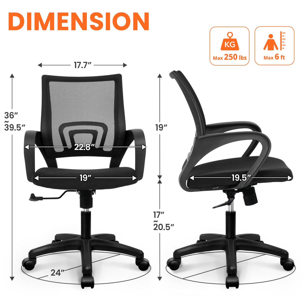 Neo Chair integrated lumbar support supporting posture.