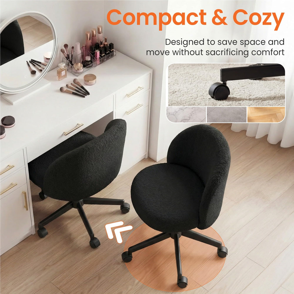 NEO CHAIR reinforced-steel-base-durable-gas-lift provides stable support and lasting durability.