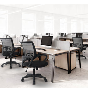 Neo Chair rolling wheels allow smooth movement at home.