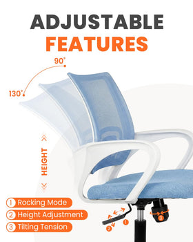 Neo Chair 360° swivel and rolling wheels enable smooth movement
