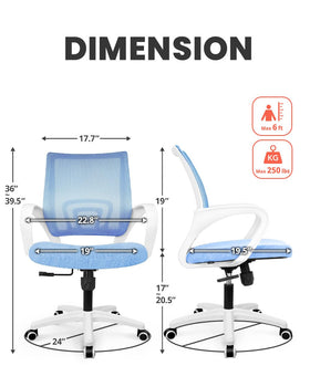 Neo Chair built-in lumbar support aligns spine for comfortable seating