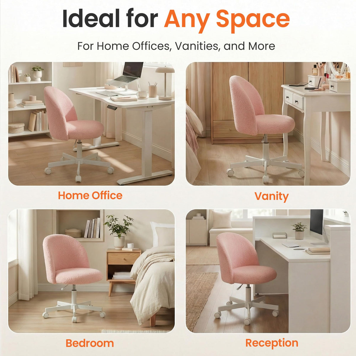 NEO CHAIR compact design ideal for vanity or study desks