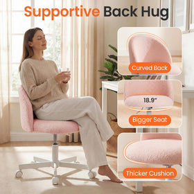 NEO CHAIR pink swivel chair with steel base for durability