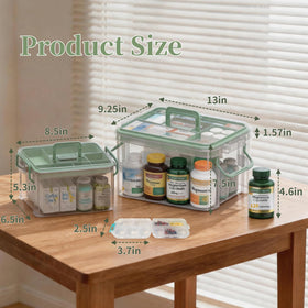 NEOCUPPIXE two pack medicine box with handle for travel storage