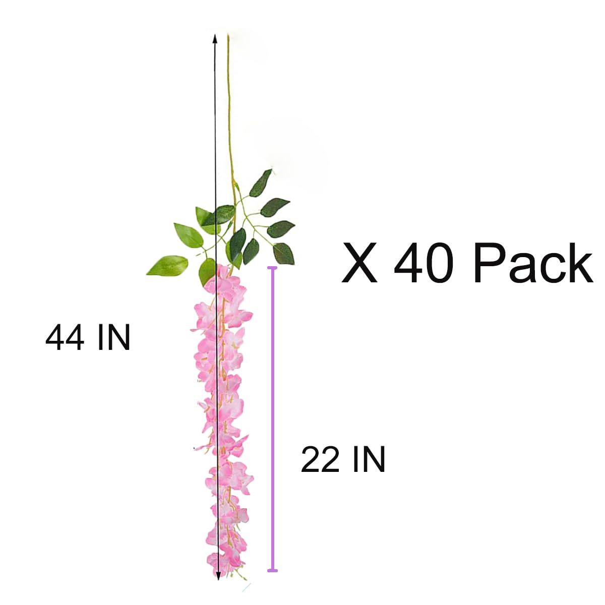 NEOONES wisteria strings three point seven five feet for easy wall draping.