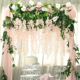 NEOONES wisteria garland outdoor-ready durable and easy to clean.