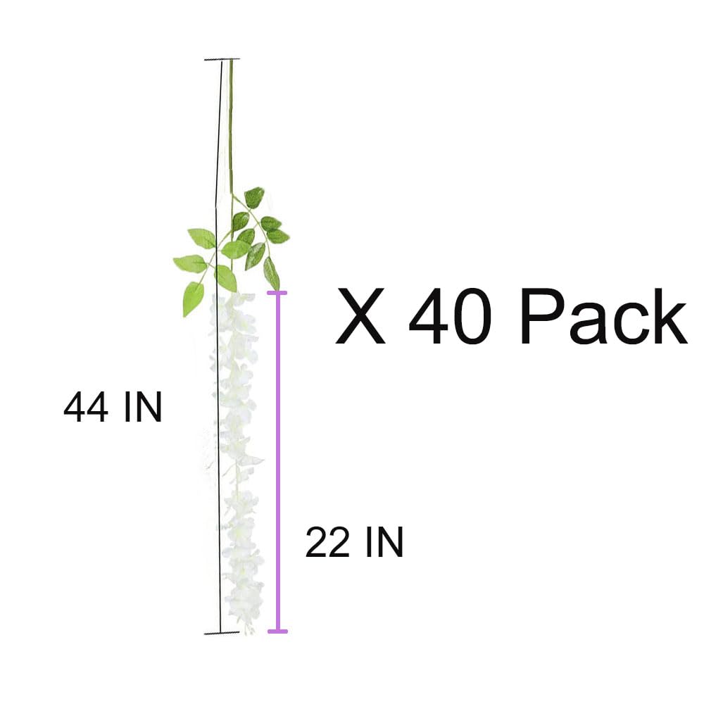 NEOONES wisteria garland string with vibrant petals for elegant centerpieces.