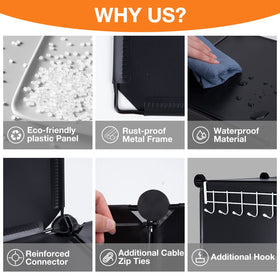 Neprock 16-cubby room divider use creates flexible spaces.