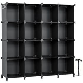 Neprock 16-cubby storage organizer shows a quick assembly guide.