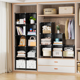Neprock 16-cubby waterproof panels keep shelves dry.
