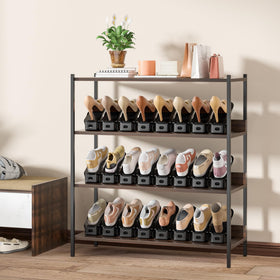 Neprock shoe slots organizer 12-pack black for neat entryway.