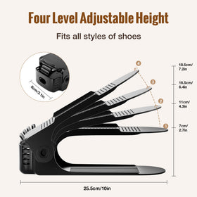 Neprock shoe slots organizer stacked two pairs for efficient storage.