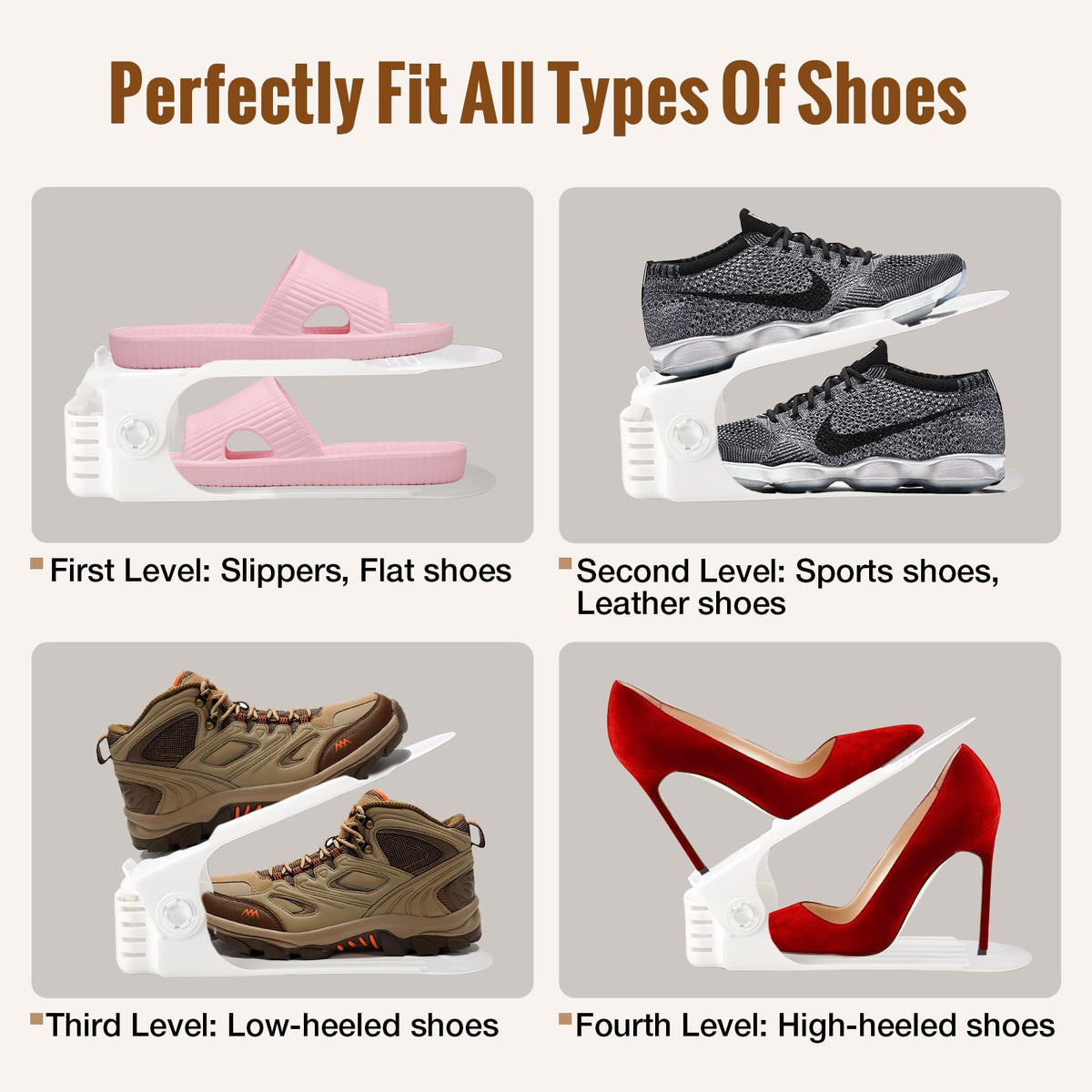 Neprock twelve-pack shoe rack in entryway saves space and keeps sandals neatly stored