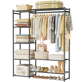 Neprock Wardrobe Closet with hanging-rod for quick daily outfit access.