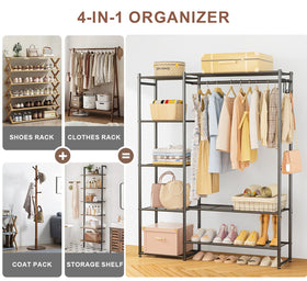Neprock Wardrobe Closet top-space capable of holding suitcases or large bins.