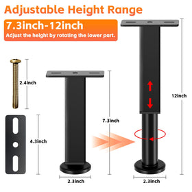 NESAPTO square-steel-pipe-base delivers stronger stability for heavy bed frames.