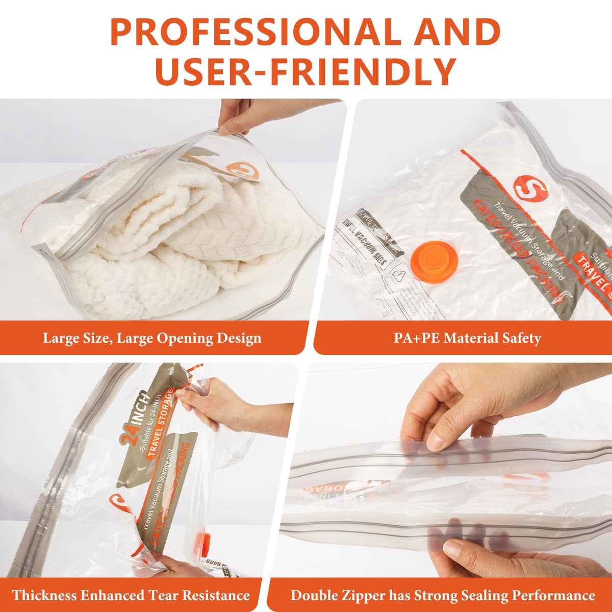Durable PA+PE seal on NESCCI bags for secure storage during transit.