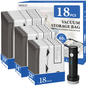 NESCCI travel vacuum bags in use to maximize luggage space.